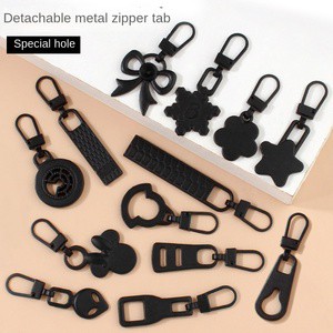 Detachable Zinc Alloy Zipper Slider Plating Metal Pull for Handbag Replacement Removable Zipper for Handbags