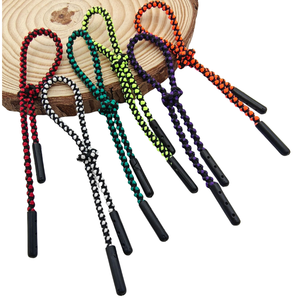 Elastic Zipper Pull Cord Dual Ended Brass Tips Shock Cord Puller for Outdoor Jackets Sports Wear Backpacks Luggage Accessories