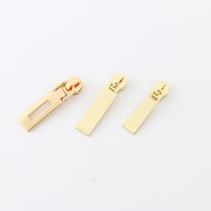 Custom Size Non Lock Gold Plating Metal Zipper Head Slider Puller