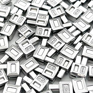 Zip Accessories Metal Zinc Alloy Zipper Sliders Rectangle Plating Pin Lock for Bags Rectangle Metal Zipper Box