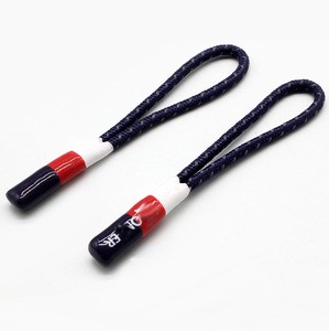 Fashion Design Custom Print Logo Double Color Silicone Dipping Cord Zipper Puller for Jacket/Clothing/Bags