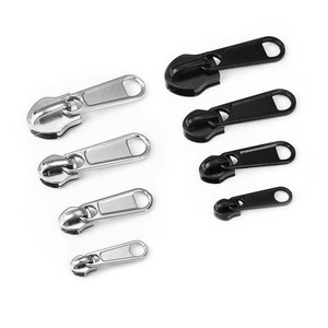 High Quality No.5 8#10# Non-Lock Zinc Alloy Slider with Long Puller Custom Size Brand Color for Nylon Garment Bag Painted Zipper