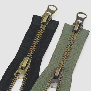 High Quality SAS 8# Metal Brass Zipper Two-Way Auto Lock Double Slider for Sewing Zipper Separator