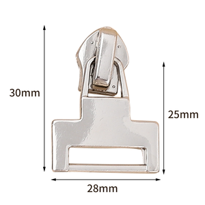 High Polished Gold Plated Zinc Alloy Durable Zipper Head Slider for Garments and Handbags with Custom Logo Accessory