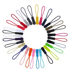 Top Seller Custom Zipper Pull PVC Silicone Rubber Colorful String Cord Bag with Zip Head Slider Wholesale Plastic Material