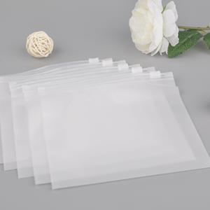 Custom Frosted Ziplock Plastic Slider Zipper Bag for Apparel & Clothing Packaging for Shoes & Socks PE Material