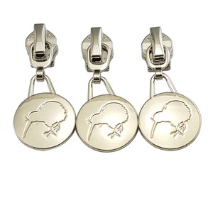 Custom Round Shape Metal Zipper Slider Pullers for Suitcase/Clothing