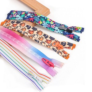 Animal Design Stripe Style Open-End Close-End Stripe Nylon Invisible Zipper Recycled Double Slider Plastic Material