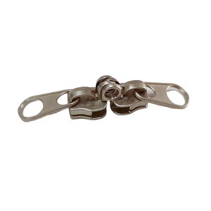 Customizable Color #8 #10 Double Keyhole Nickel-Free Non-Lock Plated/Painted Metal Zipper Sliders Zinc Alloy Luggage Suitcase