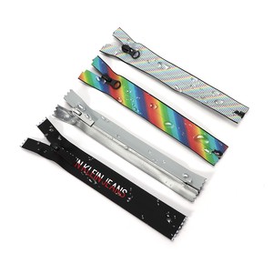 Custom Logo Zipper Open End Nylon Auto Lock TPU Rubber Waterproof Zipper for Shoes Garments