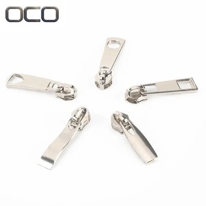 OCO Zipper Puller for Bag Custom Zinc Alloy Brand Logo Popular Free Design Customized Metal Zipper Puller Slider