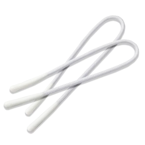 Newest Custom White Silicone End Rope Backpack Rectangle Cord Zipper Rope Puller for Shoes and Clothes Storage