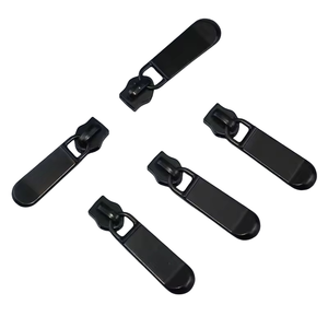 5# Black Nylon Zipper Slider for Bags Thumb Operated Durable Metal Construction