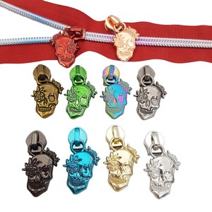 Custom rainbow Puller Making Brand Name logo Metal Zipper Pull Design Purse Decorative Metal Puller Slider