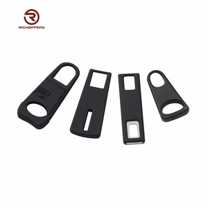 Wholesale Custom Logo Black Brand Metal Zipper Puller with Slider Head for Closures