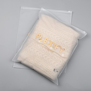 Custom Printed Logo Clothing Packaging Zipper Bag Slide Ziplock T Shirt Underwear Frosted Matte Packing Clothes Plastic Bags