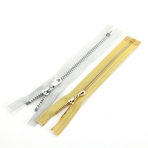 DAWEI Wholesale 5# 8# Resin Metal Zipper Plated Color Teeth Auto Lock Slider Down Jacket Zipper Copy Metal Teeth