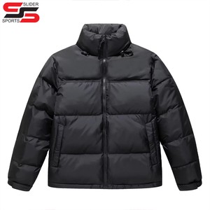 Black Puffer Jackets Bubble Puffer Coat Jacket for Men High Quality Puffer Down Jackets Cold Weather Winter Casual Knitted