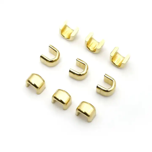 Factory Wholesale Zipper Accessories Stainless Steel U Shape Metal Zipper Stopper for Garment Shoes Zipper Top Stop
