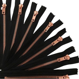 5# Pink Rose Gold Metal Zipper for Sweaters High Quality Zippers
