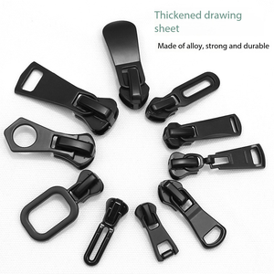 3#5#8# Self-locking Nylon Resin Metal Black Zipper Long Short Head Spot Wholesale Clothing Luggage Zipper Slider