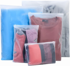 Frosted Slider Zipper Bag Resealable Plastic Zipper Packaging Bag Used for Clothing Accessories Toiletries with Ventilation Hole