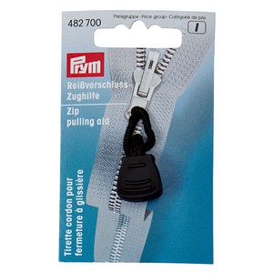 Prym 482700 Zip Pulling Aid Lace Extension Cord for Zipper, 60mm, Black