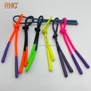 Customizable Colors Durable Silicone Cord Zipper Pulls Fashion Decorative Outdoor Apparel Accessories Custom Zipper Sliders