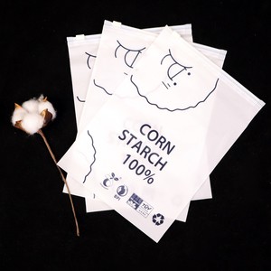 Customizable Logo Frosted Matte Biodegradable Plastic Packaging Bags Zipper for Composting Use with Shoes Socks Fur