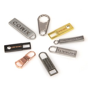 Custom Zip Puller, Metal Zipper Puller Slider Brand Logo For Pants, Jacket, Coat