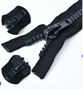 HTZ Permanently Flame Retardant Plastic Double Slider Auto Lock Zipper for Fireproof Safety Clothing for Firefighters