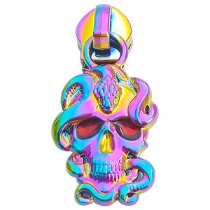 3D Creative Skull Zipper Puller #5 Nylon Bag Zipper Slider Metal Zipper Head