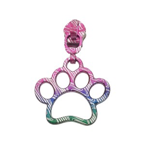 Fashion rainbow Zipper Puller Logos Maker Brand Designer Handbags Metal Zipper Pulls Accessory