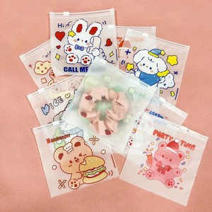 Wholesale Transparent Frosted Zip Slider Pouch Custom Logo Women's Clothing & Shoes Packaging Pouch