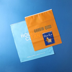 Customizable Reusable Resealable Plastic Zipper Slider Bag for Clothes Shopping and Garments Storage with Logo Printing