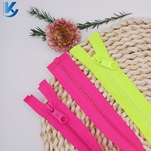 KY Fluorescent Tape 5# High-quality Resin Auto Lock Close-End Zipper OEKO-TEX100 Certified Factory Customized for Safety