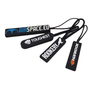 Silicone Zipper Pullers Custom Logo Garment Zipper Pull Soft PVC Rubber Silicone Zip Puller