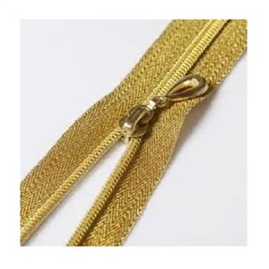 HENGWEI Brand Shiny Gold Teeth Metal Zipper for Coats With Auto Lock Slider for Garment