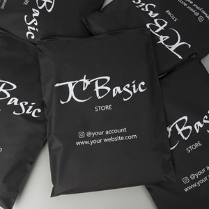 Black Matte High Quality Ziplock Bag Resealable PE Plastic Self-Sealing Clothing Packaging Zip Bag for Socks Business