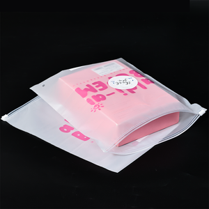 High Quality Plastic Custom Logo Clear Transparent Frosted EVA Zipper Poly Bag With Zip Lock for Clothing Packaging Underwear