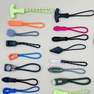 Soft Rubber Plastic Custom logo Design Zipper Pull With Core Puller for Garment Backpack Luggage Quality Choice
