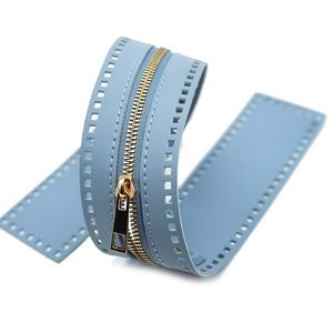 Hot Selling Custom PU Leather Square Long Zipper Colorful Nylon Plastic For Textile Accessories