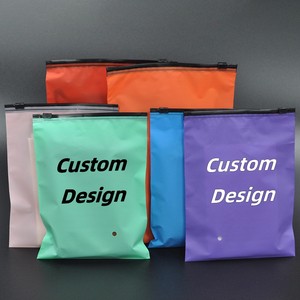 Fashion Custom Colorful Zipper CPE Pouch Bag for Clothing Ziplock Packaging Bags Printed logo Slider Zip Lock Plastic Bag