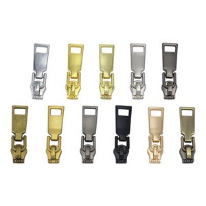 High End Quality Customized Zipper Slider 5# Gold Plated Zinc Alloy Metal Zipper Head Wholesale High Quality Customized Bags