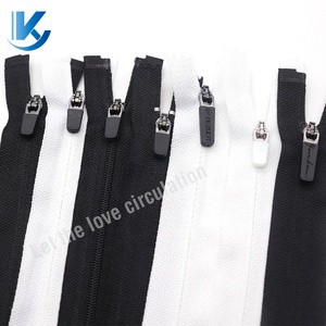 Semi-auto Lock Rubber Puller Small Nylon Zipper #3#5 Reversible Invisible Zipper Reverse For Jersey Cycling Zipper