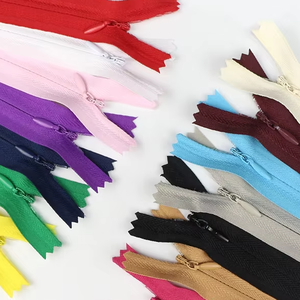 Direct Sale Custom Plastic Nylon Closed-End Invisible Zipper Auto Lock Slider Nickel-Free Multiple Colors for Skirt Hidden Lace