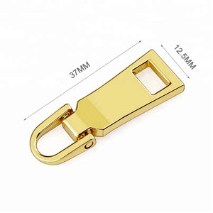 Handbags Movabel Head Gold Plated Metal Zipper Puller, Hot Sale Fashion Zinc Alloy Metal Zip Pull for Cloth