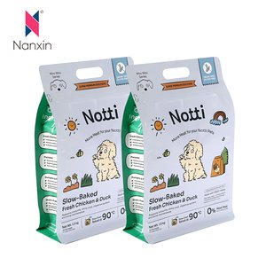 Aluminium Foil Flat Bottom Dog Cat Food 10kg 20kg 50kg Bags with Slider Zipper Side Gusset Pet Food Packaging