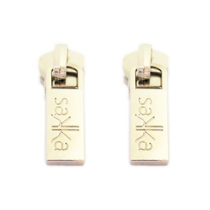 Hot Sale Bag Engraved logo Zip Puller Custom Metal Zipper Pull Slider for Clothes