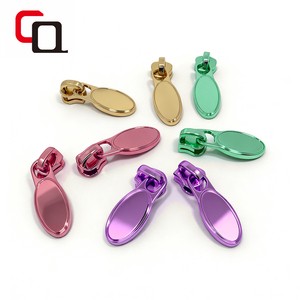 Custom Zinc Alloy Strong Zipper Puller Slider for Luggage Bags Backpacks Clothes Rainbow Colorful Zip Heads